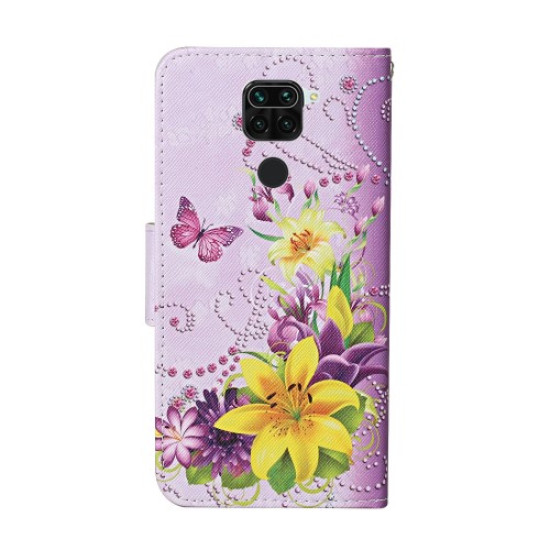 Pattern Printing Stand Wallet Leather Case for Xiaomi Redmi Note 9/Redmi 10X 4G - Yellow Lily XIAOMI Cases Mobile