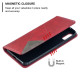 Geometric Pattern Leather with Card Slots Shell for Xiaomi Redmi 9A - Red XIAOMI Cases Mobile