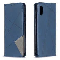 Geometric Pattern Leather with Card Slots Shell for Xiaomi Redmi 9A - Blue