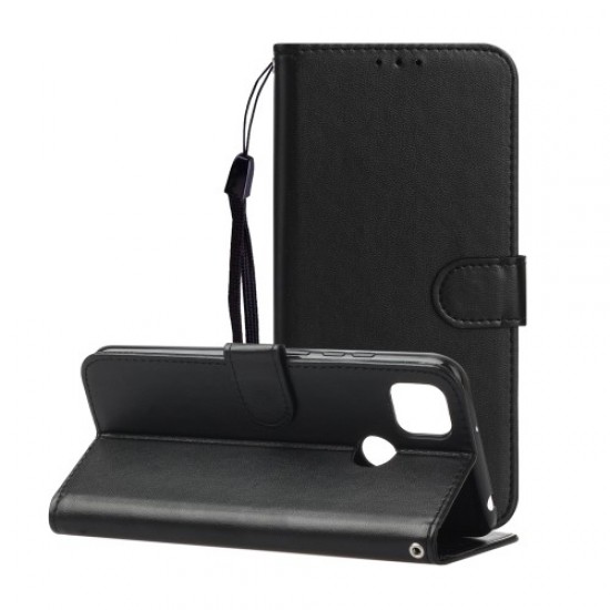 Wallet Leather Stand Mobile Phone Cover for Xiaomi Redmi 9C - Black XIAOMI Cases Mobile
