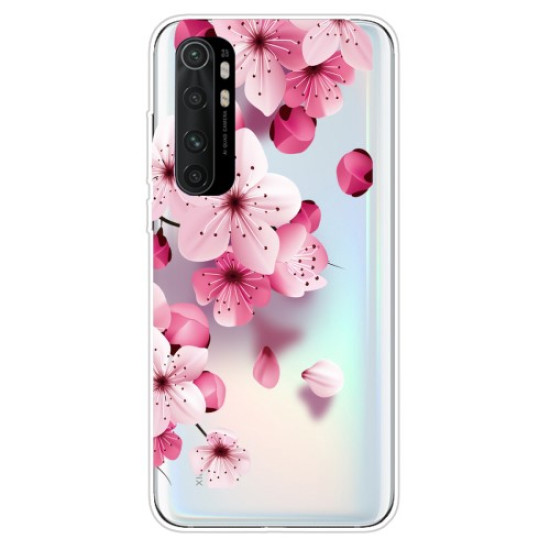 Pattern Printing Soft TPU Shell for Xiaomi Mi Note 10 Lite - Sakura XIAOMI Cases Mobile