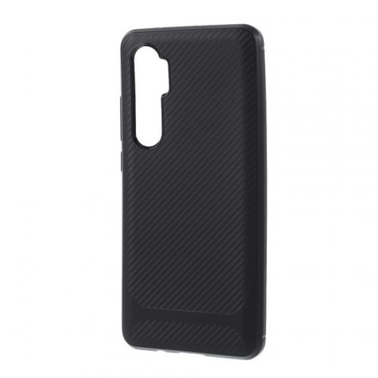 Carbon Fiber Texture TPU Phone Shell for Xiaomi Mi Note 10 Lite - Black XIAOMI Cases Mobile