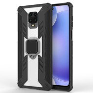 Warrior Style Rotating PC+TPU Shell for Xiaomi Poco M2 Pro/Redmi Note 9 Pro Max/9 Pro/9S - Black