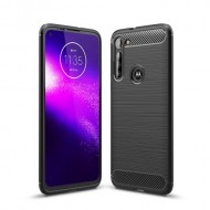 Θήκη Σιλικόνης TPU Carbon Fiber Brushed για Motorola Moto G8 Power - Μαύρο