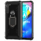 Finger Ring Kickstand Drop-proof TPU Protective Cover for Motorola Moto G8 Power - Black Motorola Cases Mobile