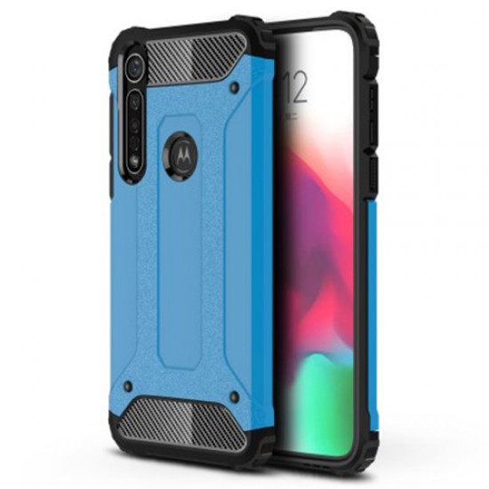 Armor Guard Plastic + TPU Hybrid Case for Motorola Moto G8 Plus - Baby Blue Motorola Cases Mobile