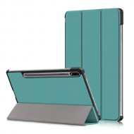 Tri-fold Stand Leather Smart Case for Samsung Galaxy Tab S7 T870 T875 - Green