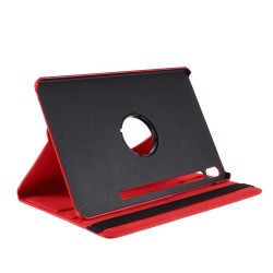 Litchi Texture Leather Case with Rotating Stand Cover for Samsung Galaxy Tab S7 SM-T870.T875 - Red