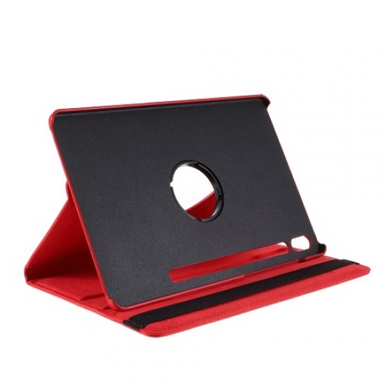 Litchi Texture Leather Case with Rotating Stand Cover for Samsung Galaxy Tab S7 SM-T870.T875 - Red Samsung Cases Mobile Tablet