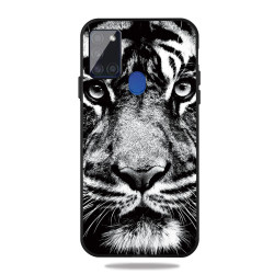 Pattern Printing Matte TPU Cell Phone Case for Samsung Galaxy A21s - Tiger