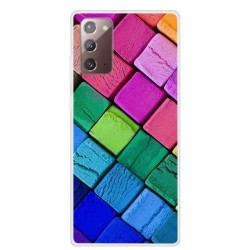 Pattern Printing Soft TPU Back Case for Samsung Galaxy Note 20/Note 20 5G - Colorful Squares