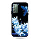 Θήκη Σιλικόνης TPU για Samsung Galaxy Note 20 / Note 20 5G - Μπλε Λουλούδια και Πεταλούδα Samsung Θήκες Κινητών