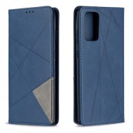 Geometric Pattern Leather with Card Holder Case for Samsung Galaxy Note 20/Note 20 5G - Blue