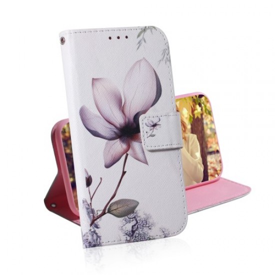 Pattern Printing Leather Wallet Case with Stand Phone Covering for Samsung Galaxy M31 - Beautiful Flowers Samsung Cases Mobile