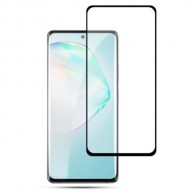 AMORUS Full Glue Full Cover Silk Printing Protective Tempered Glass Screen Film for Samsung Galaxy A91/S10 Lite - Black