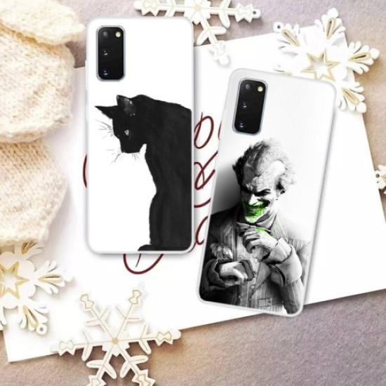 Clear Pattern Printing Soft TPU Back Shell for Samsung Galaxy S20 - Cat Samsung Cases Mobile