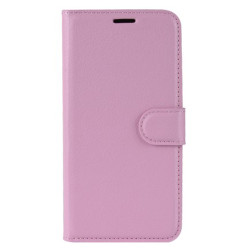 Litchi Skin Wallet Leather Stand Case for Samsung Galaxy A80/A90 - Pink