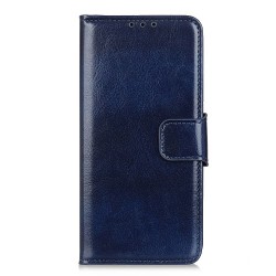 Crazy Horse Leather Unique Cover for iPhone 12 Pro/12 - Blue