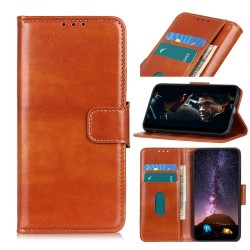 Crazy Horse Leather Unique Cover for iPhone 12 Pro/12 - Brown