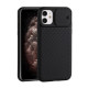 Flexible TPU Shell with Slide Camera Cover for iPhone 12 Pro/12 - Black Apple Cases Mobile
