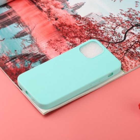 Flexible TPU Protector Mobile Phone Case for iPhone 12 Pro Max 6,7 inch - Cyan Apple Cases Mobile