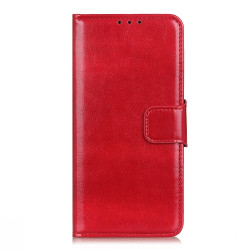 Crazy Horse Wallet Leather Stand Case for Apple iPhone 12 mini - Red