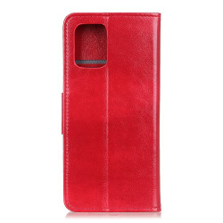 Crazy Horse Wallet Leather Stand Case for Apple iPhone 12 mini - Red