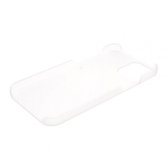 Rubberized Plastic Cell Phone Cover Case for iPhone 12 mini - Transparent Apple Cases Mobile