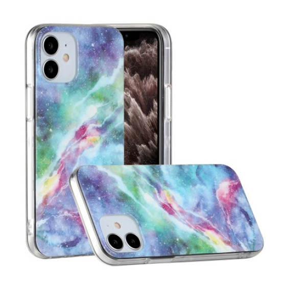 Marble Pattern IMD TPU Back Cover for iPhone 12 mini - Blue Starry Sky Apple Cases Mobile