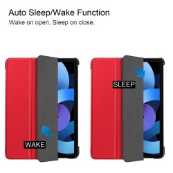 Δερμάτικη Θήκη Βιβλίο Tri-Fold με Βάση Στήριξης για iPad Air (2020) - Κόκκινο Δερμάτικη Θήκη Βιβλίο Tri-Fold με Βάση Στήριξης για iPad Air (2020) - Κόκκινο