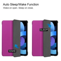 Δερμάτικη Θήκη Βιβλίο Tri-Fold με Βάση Στήριξης για iPad Air (2020) - Μωβ Δερμάτικη Θήκη Βιβλίο Tri-Fold με Βάση Στήριξης για iPad Air (2020) - Μωβ