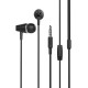 HOCO M34 Honor Music Universal 3.5mm Wired In-ear Headphone with Mic for iPhone Samsung - Black Headsets