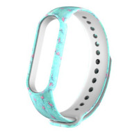 Pattern Printing TPU Watch Band Strap Replacement for Xiaomi Mi Band 5 - Flamingo
