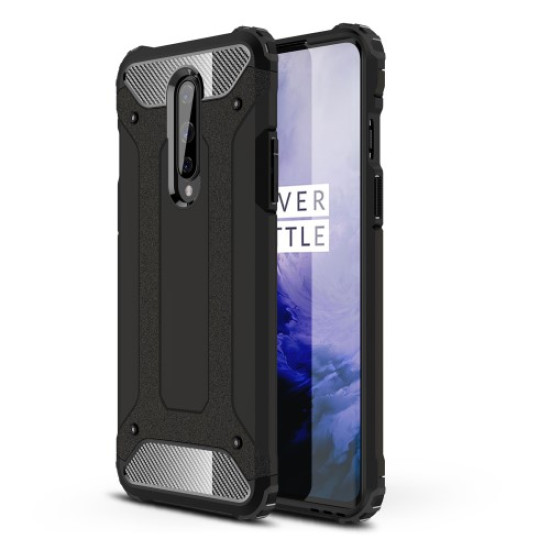 Armor Guard Hybrid Plastic + TPU Phone Cover for OnePlus 8 - Black OnePlus Mobile Cases