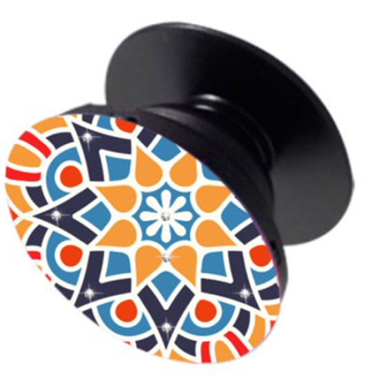 NXE Mandala Series Chic Rhinestone Decorated Mobile Phone Finger Grip Expanding Mount for iPhone Samsung Smartphone - Drops Holders & Docks