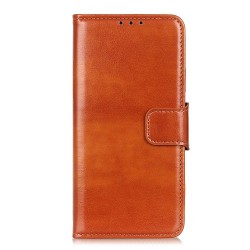 Crazy Horse Wallet Leather Stand Case for Alcatel 1SE (2020) - Brown