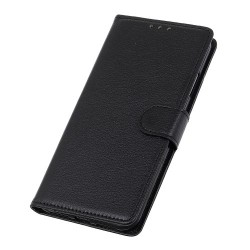 Litchi Texture Wallet Stand Leather Cover for Alcatel 1S (2020) - Black