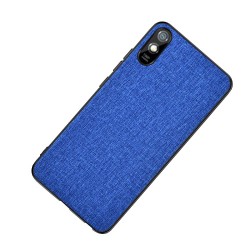 Cloth Texture PC + TPU Unique Case for Xiaomi Redmi 9A - Dark Blue
