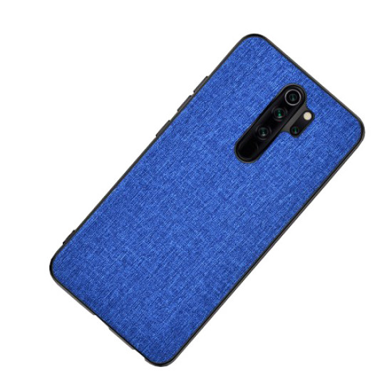Cloth Skin PC + TPU Hybrid Cell Phone Case for Xiaomi Redmi 9 - Dark Blue XIAOMI Cases Mobile