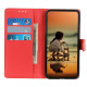 Litchi Skin Magnetic Stylish Leather Shell for Xiaomi Redmi 9 - Red XIAOMI Cases Mobile