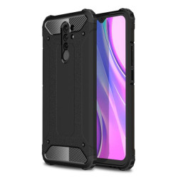 Tough Armor Υβριδική Θήκη Σιλικόνης TPU σε Συνδυαμό με Πλαστικό για Xiaomi Redmi 9 - Μαύρο