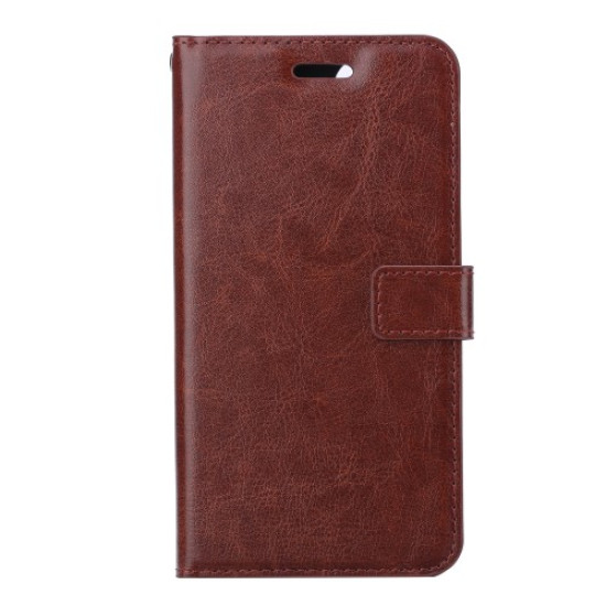 Crazy Horse Texture Wallet Leather Mobile Phone Case for Xiaomi Mi Note 10 Lite - Brown XIAOMI Cases Mobile