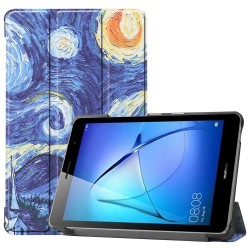 Pattern Printing Tri-fold Leather Stand Case for Huawei MatePad T8 - Oil Painting