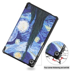 Pattern Printing Tri-fold Leather Stand Case for Huawei MatePad T8 - Oil Painting