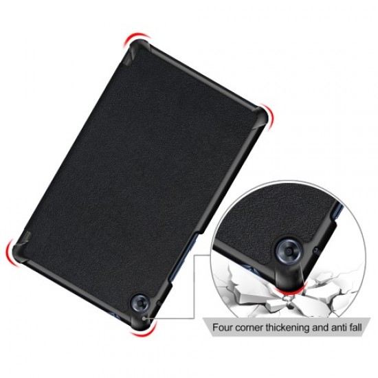 Tri-fold Stand Leather Smart Case for Huawei MatePad T8/C3 8.0 2020 - Black Huawei Tablets Case