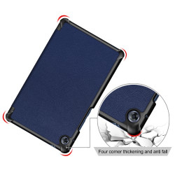 Tri-fold Stand Leather Smart Case for Huawei MatePad T8/C3 8.0 2020 - Dark Blue