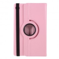 Περιστρεφόμενη Δερμάτινη Θήκη Βιβλίο με Βάση Στήριξης για Huawei MatePad T8 - Ροζ