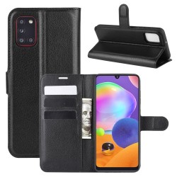 Litchi Surface Wallet Leather Case for Samsung Galaxy A31 - Black