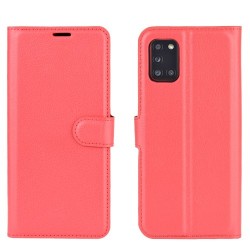 Litchi Surface Wallet Leather Case for Samsung Galaxy A31 - Red