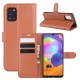 Litchi Surface Wallet Leather Case for Samsung Galaxy A31 - Brown Samsung Cases Mobile